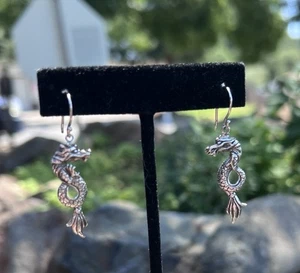 Sterling Silver Dragon Earrings - Picture 1 of 5