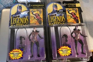 Legends Of Batman 1994 Catwoman Lot Of 2 With Collector Card Kenner New Sealed - Picture 1 of 5