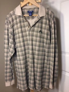 Vintage Izod Langarm Hemd Gr. L kariert Baumwolle Nördliche Marianen B - Bild 1 von 11