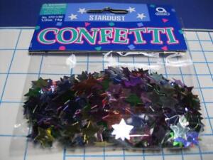 STARDUST (Star design)1/2 oz Foil Metallic MULTI Color Confetti 100s PARTY DECOR