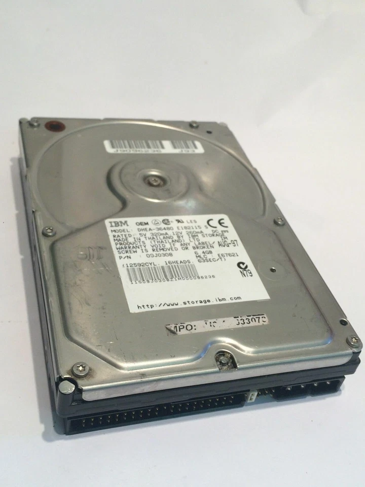 IBM DHEA-36480 IDE HARD DRIVE 6.4GB 09J0308                         fbc1c12 - Image 1 of 1