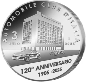 Italy 3 euro CAR PROOF silver coin Foundation of ACI - Automobile Club d’Italia - Picture 1 of 8