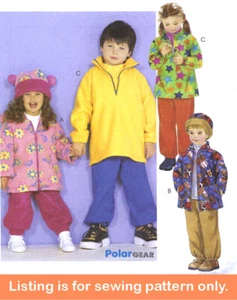 SEWING PATTERN Sew Boys Girls Winter Clothes Jacket Sweatshirt Hat Toddler 3387 - Picture 1 of 2