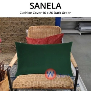 IKEA SANELA Cushion Cover Dark Green 16x26" - Picture 1 of 1