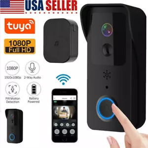 1080P Wireless 2.4G/5G WiFi Video Doorbell Camera PIR Night Vision Intercom Cam - Picture 1 of 14
