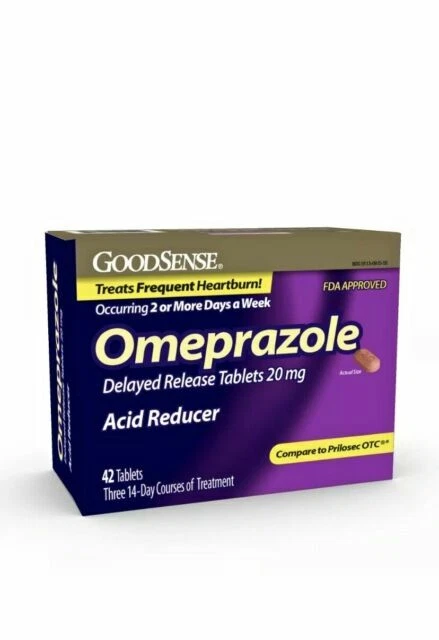 GoodSense Omeprazole Delayed Release Acid Reducer Tablets 20 mg