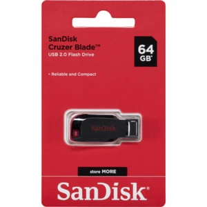 SanDisk 64 GB Cruzer Blade unità flash USB memory stick penna backup pollice - Regno Unito - Foto 1 di 11