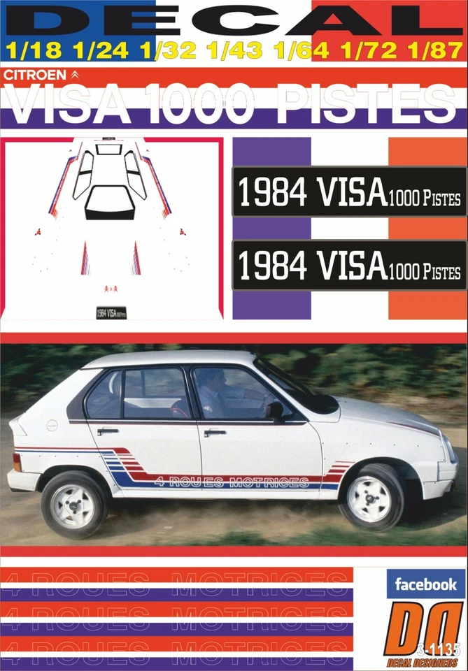 DECAL CITROEN VISA 1000 PISTES 1984 (08) - Image 1 of 1