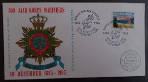 1965 Netherlands Antilles Marine Corps Anniv FDC ties 25c Stamp - Picture 1 of 2