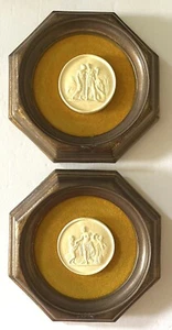 Par de placas medallón griego/romano vintage 1960 Turner accesorios de pared - Imagen 1 de 10