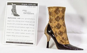Just the Right Shoe "ARGYLE ATTITUDE"  #25319 Mini Shoe and COA ** FAST Shipping - Picture 1 of 2