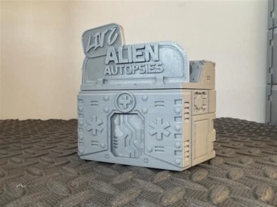 SAUCERMEN STUDIOS Sci-Fi Alien Autopsies Building 28mm 3D Printed in Grey Cyberpunk Style