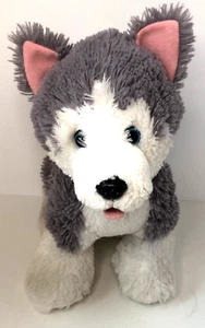 Build A Bear Siberian Husky Blue Eyed Grey White Plush w/ Red Collar 18” - Picture 1 of 7