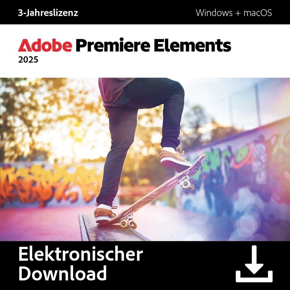 Adobe Premiere Elements 2025 WIN / MAC 1-User / 3-Jahre / ML  / KEY - Bild 1 von 1