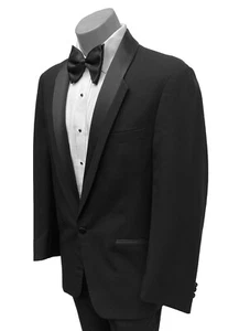 Men's Vintage Retro Christian Dior Black Tuxedo Jacket Satin Lapels Size 43XL - Picture 1 of 5