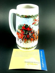 2009 BUDWEISER A HOLIDAY TRADITION Ceramic Beer Stein #CS699 With COA - Picture 1 of 7