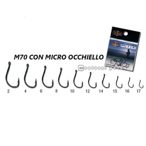 AMI TRACK LINE M 70 ROBUSTO MICRO OCCHIELLO FORGIATO STORTO PESCA MARE FIUME - Foto 1 di 1