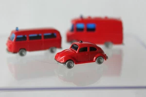 Wiking Spur N 1:160: VW T2, Käfer & Mercedes L 406 Feuerwehr - Bild 1 von 2