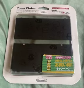 New Nintendo 3DS Kisekae Face Cover Plates Mario Monogram black 005 Authentic - Picture 1 of 6