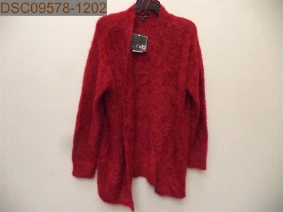Suéter cárdigan para mujer RXB difuso frente abierto, rojo scooter, L, R2X21408NR, 31" L Foto 1 de 4
