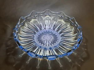 Fostoria Colonial Prism Aqua Blue Herzstück Servierschale - Bild 1 von 18