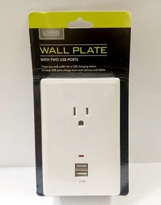 Brand New! Charging Station With 2 USB Ports & 1 AC Outlet Wall Plate - Picture 1 of 2