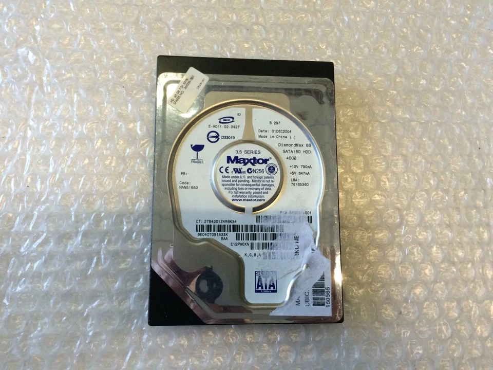 Hard disk Maxtor DiamondMax 8s 6E040T0-91533K 40GB 7200RPM SATA 1.5Gbps 2MB 3.5 - Immagine 1 di 1
