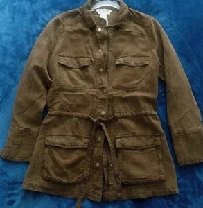 C & C CALIFORNIA Womens VINTAGE Look BROWN 4 pkt Jacket M new - Picture 1 of 5