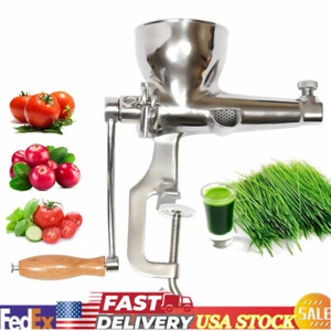 For Fruit Vegetable Apples Manual Wheat Grass Juicer Hand Juicer Stainless Steel - Picture 1 of 18