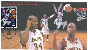 JVC CACHETS-2020 BUGS BUNNY ISSUE FDC PRIMO GIORNO COVER L.E. DI 14 MICHAEL JORDAN - Foto 1 di 1
