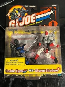 Hasbro Gi Joe Vs Cobra Snake Eyes and Storm Shadow Pack 2001 Sealed - Picture 1 of 2