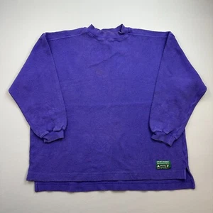 Vintage Abercrombie & Fitch Pullover Mens Large Purple Mock Neck Sport Jersey - Picture 1 of 14