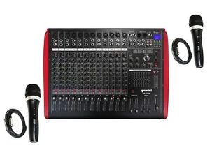 Gemini GM-12USB Compact 12 Channel Mixer w/ Bluetooth +2x EMB EMIC700 Microphone - Picture 1 of 7