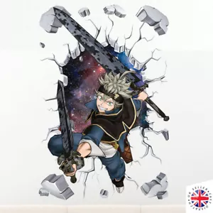 Póster mural calcomanía de vinilo pegatina de pared de anime Black Clover Asta - Imagen 1 de 2