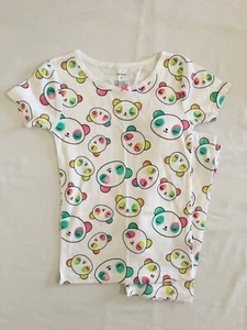 New Carter's Girls Panda Pajama Set Snug fit Shorts White many sizes - Picture 1 of 1
