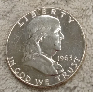 1963 P FRANKLIN HALF DOLLAR TP-3392 - Picture 1 of 2