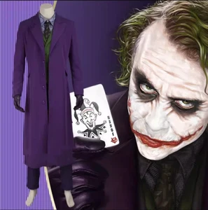 Batman: The Dark Knight Joker Cosplay Outfit Herren Kostüm Anzug Mantel Weste Hose - Bild 1 von 16