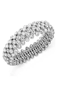 Charter Club Silver Tone Glass Stretch Bracelet NEW! $48.50 - Picture 1 of 2