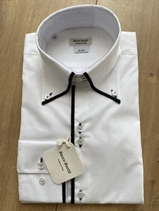 Neues italienisches Designer Hemd Button down Größe 38 slim fit 100% Baumwolle - Bild 1 von 7