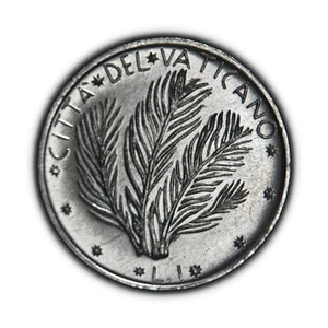 VATICAN CITY. 1975, 1 Lira  - Paul VI, XIII, Palm Frond, Triumph Over Death 22 - Picture 1 of 3