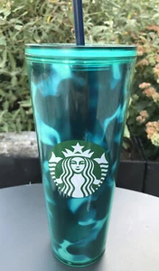 Starbucks Blue Wave Cold Cup Tumbler Purple Wave 24oz - Picture 1 of 3
