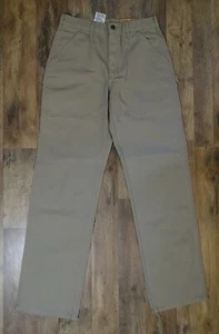 NWT Carhartt Washed Duck Work Dungaree Pants Mens 30x34 Beige Original Fit - Picture 1 of 8