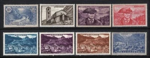 Andorra francesa Andorra Andorra 1932-55 grupo de 8 mejores estampillas montadas sin montar o nunca montadas - Imagen 1 de 1