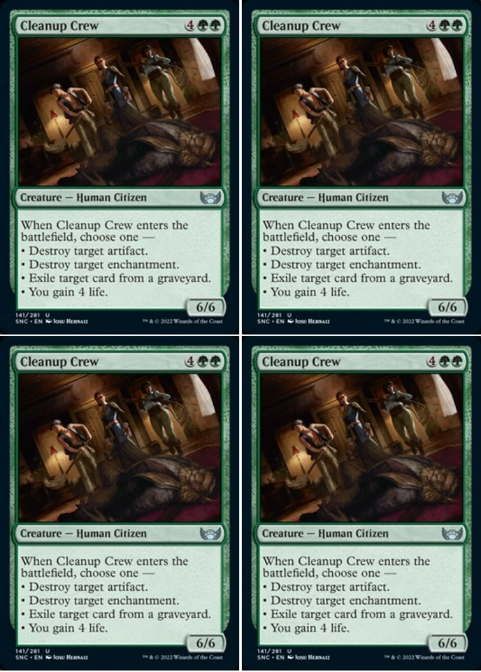 MTG - 4x CLEANUP CREW - Streets of New Capenna (U) - Image 1 of 1