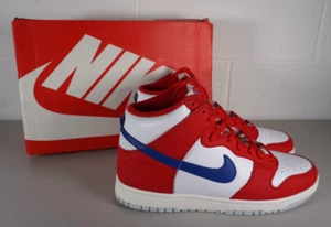 Mens Nike Dunk High Retro USA 4th July Leather Mid Trainers VGC Boxed - UK 10 - Picture 1 of 10