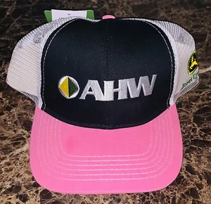 John Deere AHW Snapback Mesh Truckermütze Damen - Neu mit Etikett NEU rosa Krempe - Bild 1 von 4
