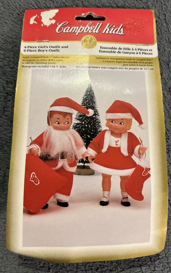 Campbell's Campbell Kids Boy & Girl Santa Outfits 1995
