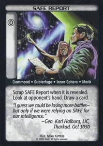 Informe seguro Battletech CCG CASI NUEVO RARO - Imagen 1 de 1