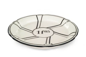 Porcelain Absinthe Saucer, 1f85 Cts, Black Rim, French Coaster - Picture 1 of 9