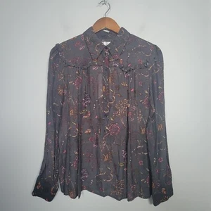 NWT Antik Batik Womens S Semi Sheer Long Sleeve Alina Shirt Top - Picture 1 of 14